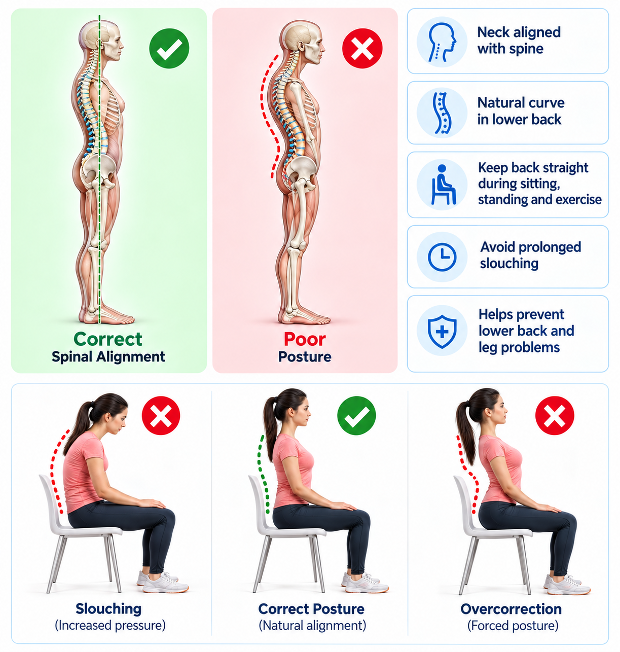 Correct and Poor Posture